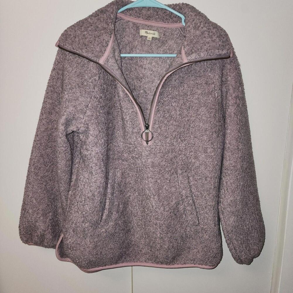 Madewell womens Fleece Half Zip Lavender Jacket S Sherpa Outdoor Barbie Cabin